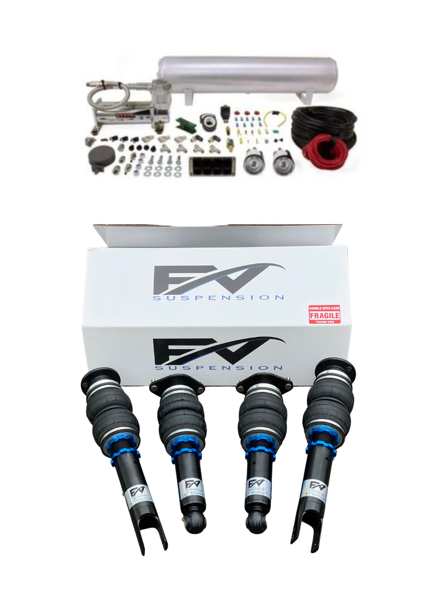 FV Suspension Tier 1 Budget kit Complete Air Ride kit for 91-95 Mazda 929 - Full Kit
