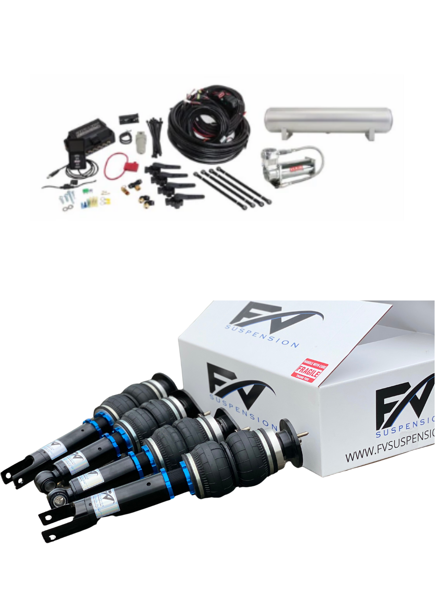 FV Suspension 3H Tier 3 Complete Air Ride kit for 13-20 Mercedes-Benz S-Class W222 RWD - Full Kit