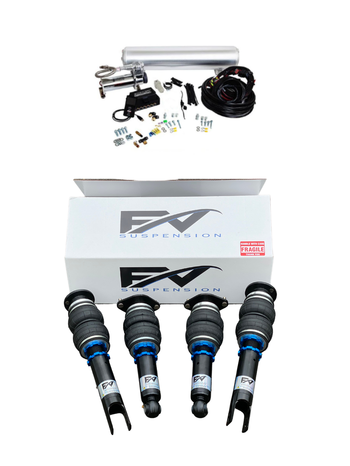 FV Suspension 3P Tier 2 Complete Air Ride kit for 07-15 Toyota Corolla Rumion - FVALtier2kit667